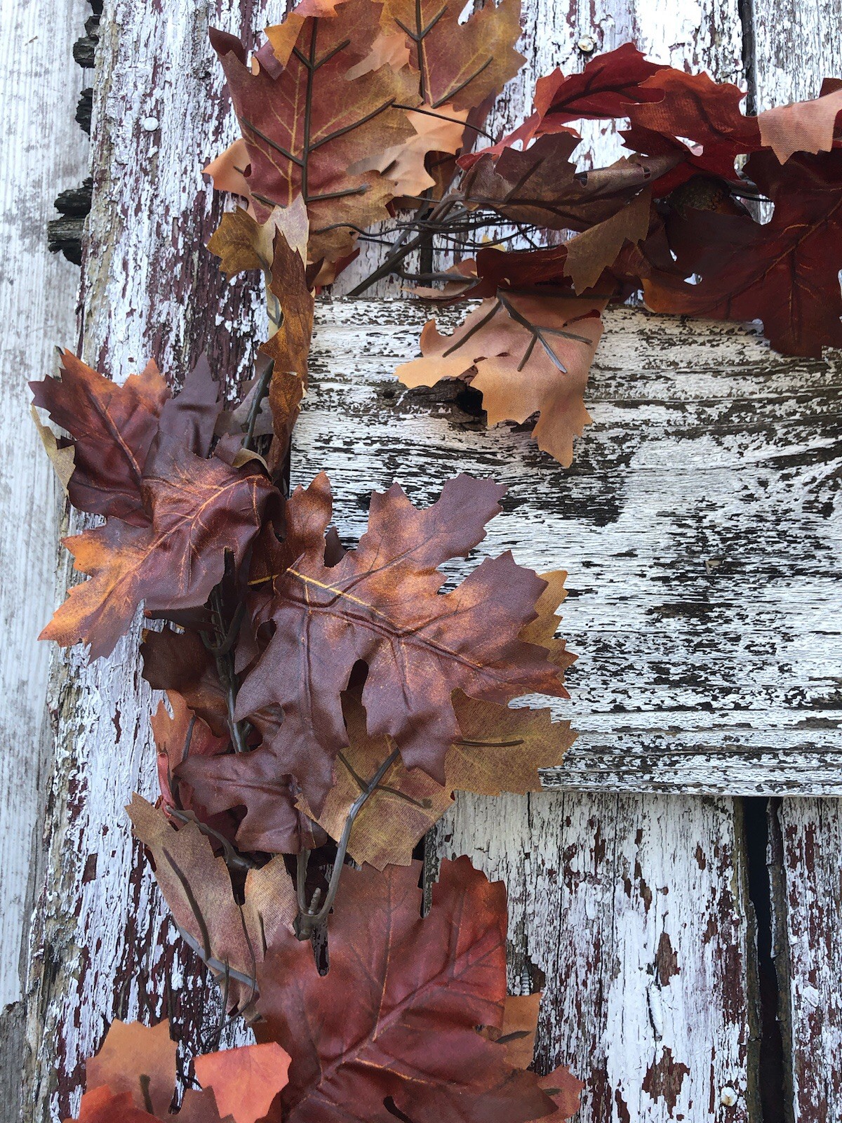 Brilliant Oak Fall Leaf Garland 18 FT Autumn Artificial Fall Leaves Wedding