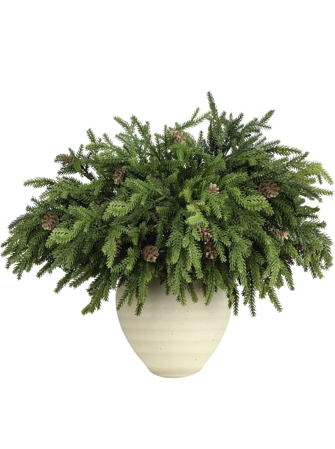 12pc Realistic Pine Branches Pinecones Christmas Greenery Decor Soft Bendable