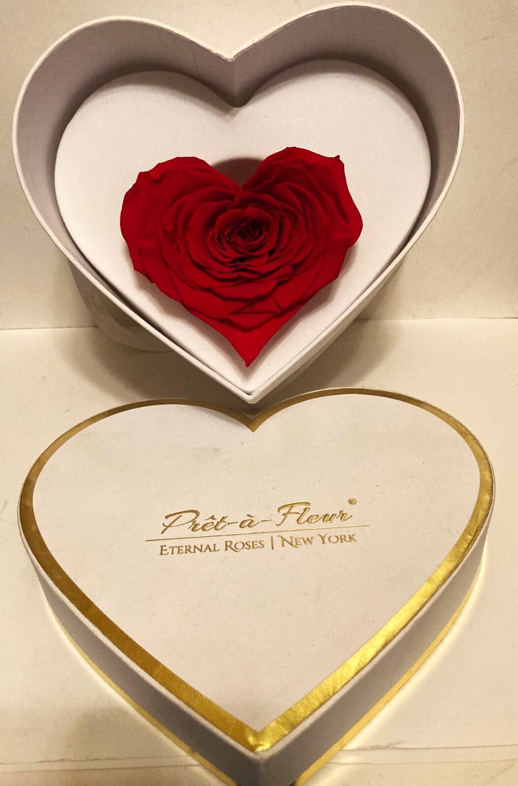 Eternal Roses NY Preserved Red Rose Valentine Scented Flower Box 4″ W