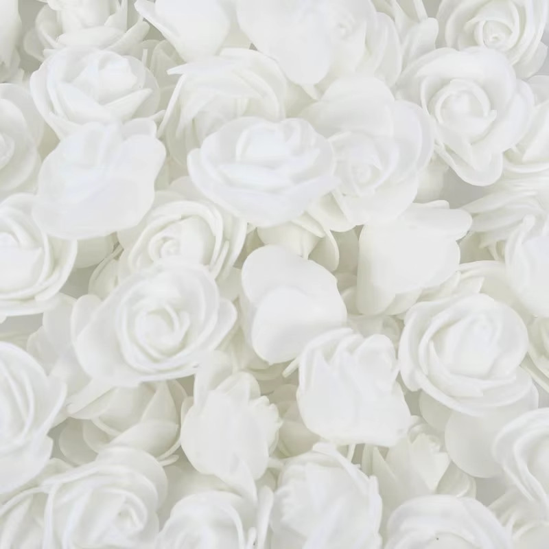 50/100/200Pcs 3.5Cm PE Foam Rose Head Artificial Flower for Wedding Birthday Par
