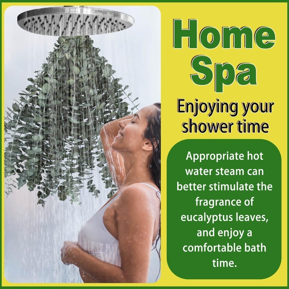 11 PCS Real Dried Eucalyptus Stem for Shower & Bathroom Decor – 17” Large