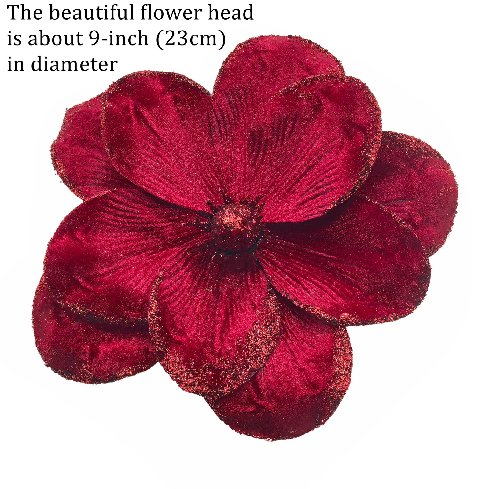 Christmas Velvet Flower Magnolia Flowers Artificial Poinsettia Stems Wedding …