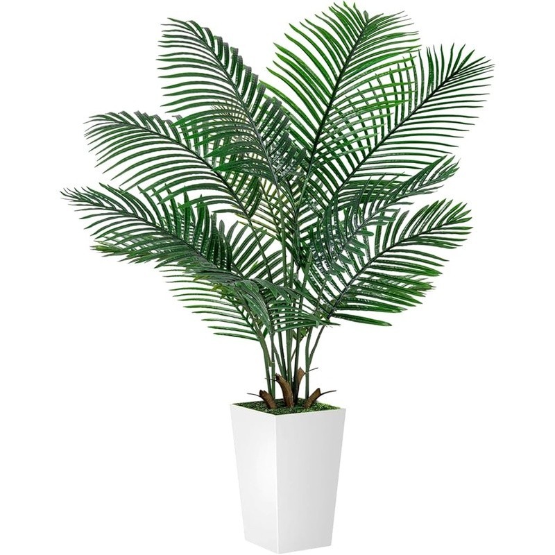 Realistic Artificial Palm Tree in Removable Square Planter Indoor Home Decor New