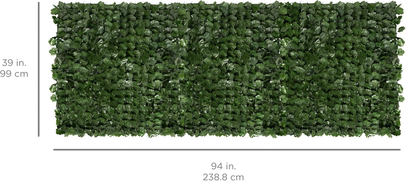 Best Choice Products Outdoor Garden 94X39-Inch Artificial Faux Ivy Hedge Leaf an