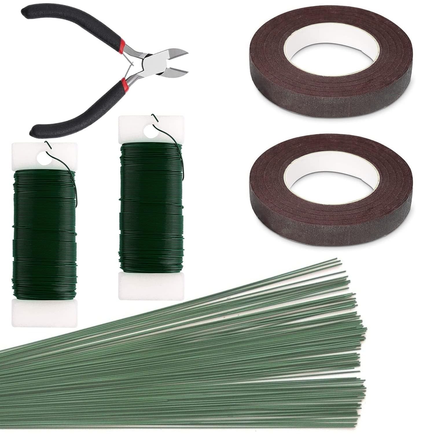 Floral Arrangement Kit W/ Green Floral Tape 22 Gauge Floral Wire Stems 26 Gauge