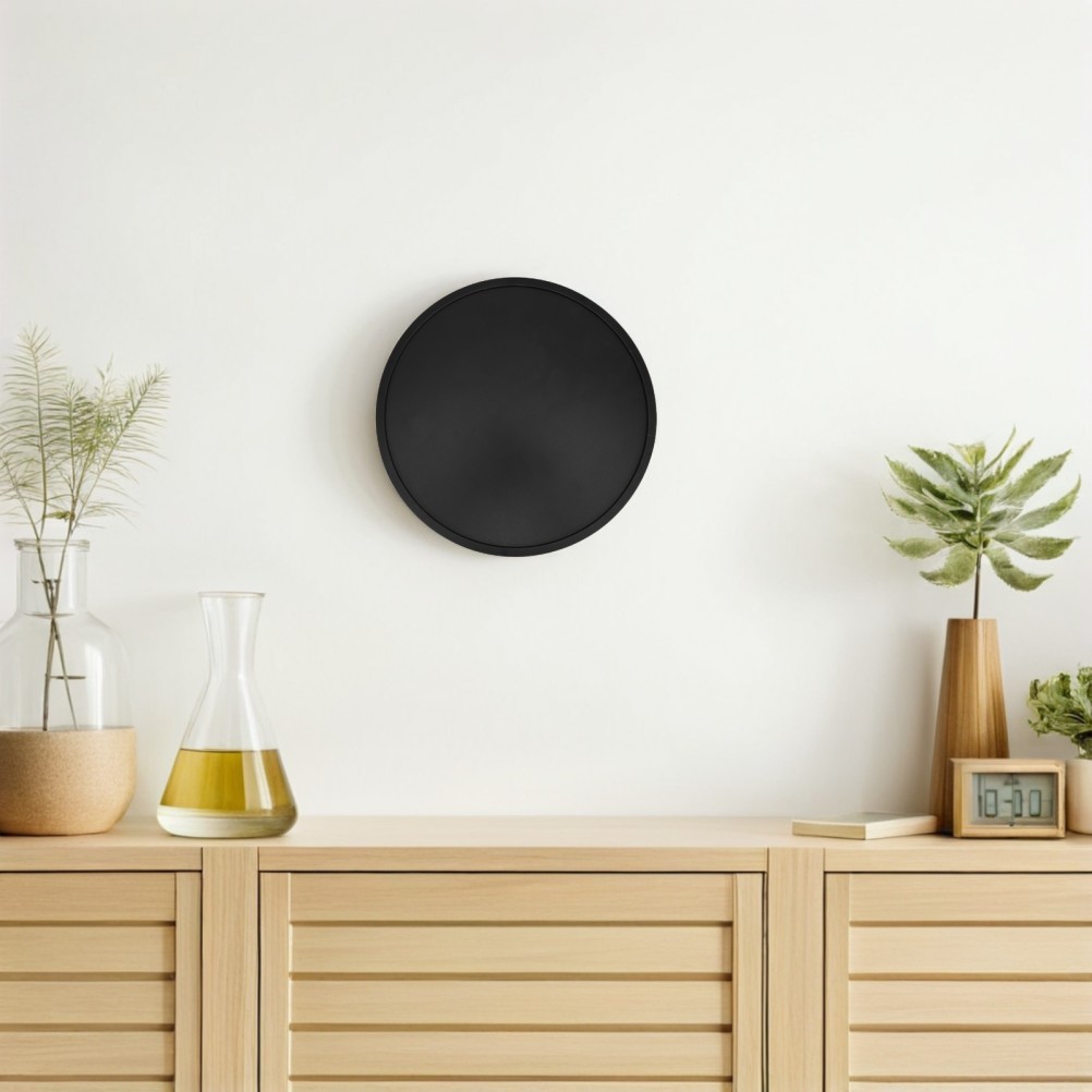 Round Metal Photo Frame – Matte Black Metal Wall Art Picture Frame for Gallery