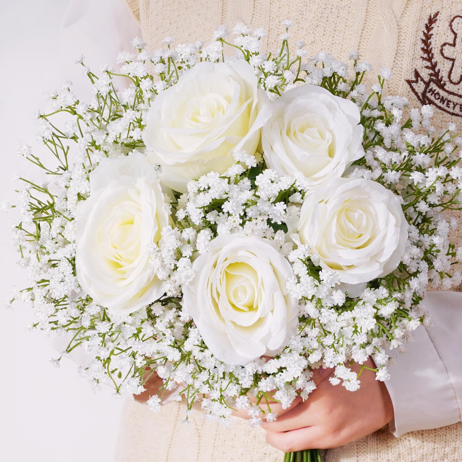 Waipfaru 15Pcs Baby Breath Artificial Flowers White Wedding Home Decor
