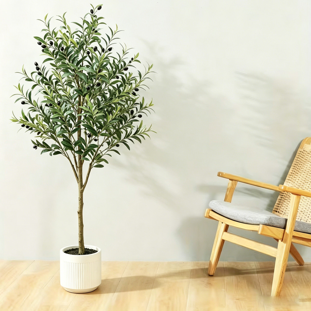 Olive Trees Artificial Indoor with Olive Branches and Lifelike Fruits 5/6FT