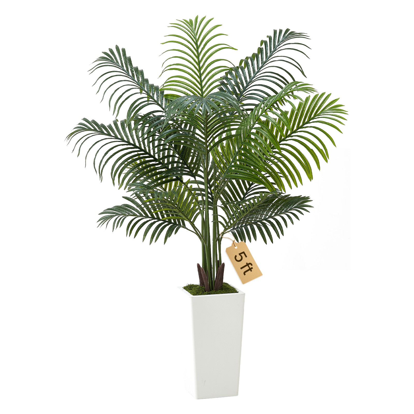 VEVOR 5ft Artificial Areca Palm Tree Faux Plant in Pot for Home Office Decor