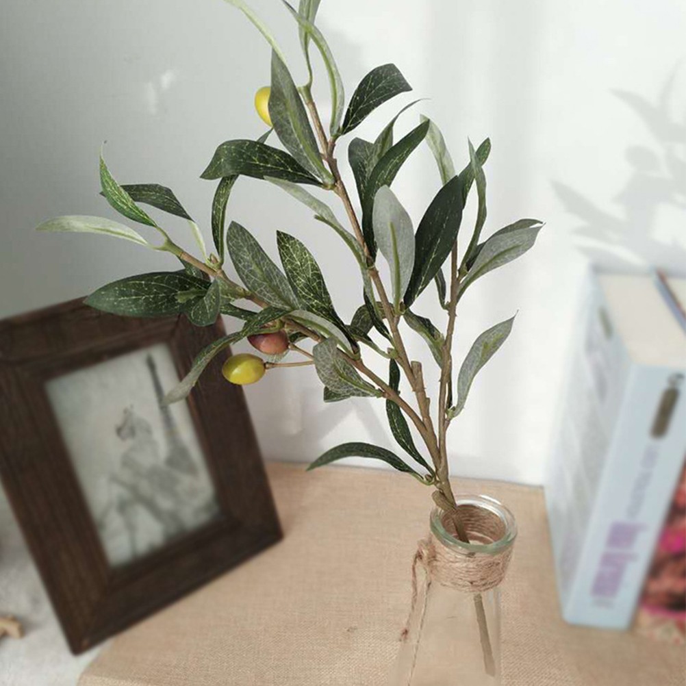 5Pcs Artificial Branches Green for Flower Arrangement and Wall Decor
