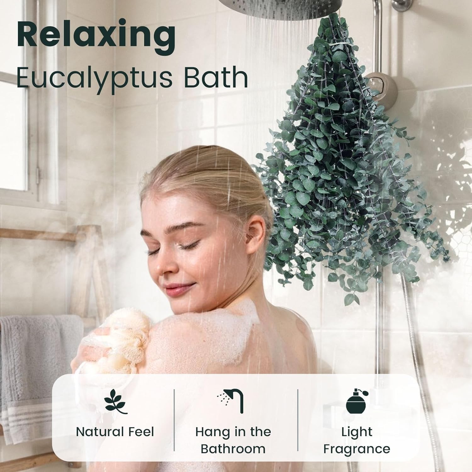 16PCS Real Dried Eucalyptus for Shower, 16″-17″ Natural Eucalyptus Stems Hang…