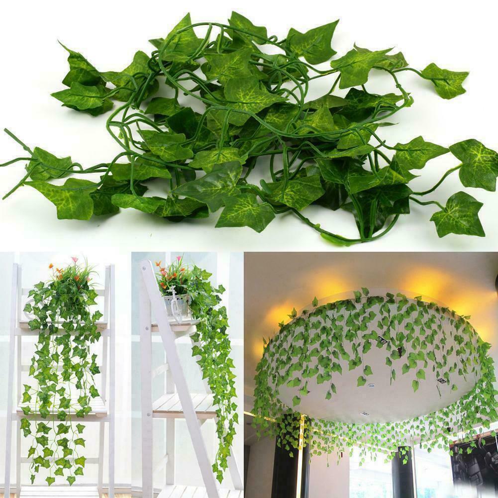 12 Strands Artificial Ivy Garland – 84Ft Fake Green Vines for Wedding Party, Wal