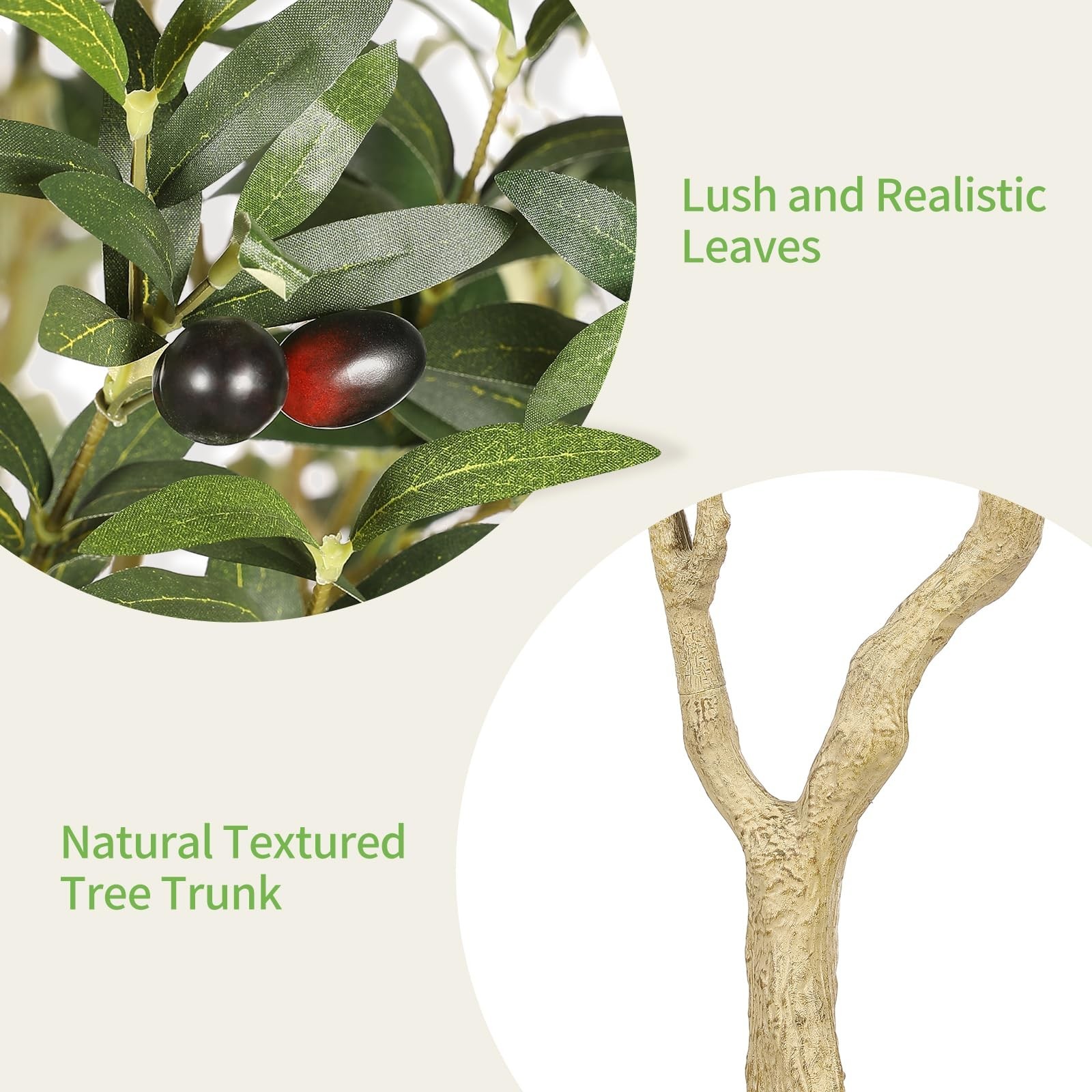 Realead 6ft Artificial Olive Tree Tall Exquisite Planter REJTGLSXP-6FT-NEW