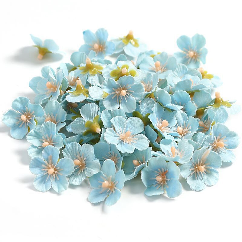 Peach Blossom Petals Artificial Cherry Blossom Flowers Heads for Decor 50Pc