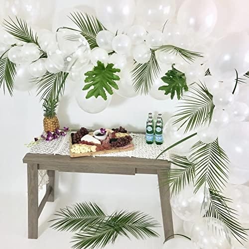 CCINEE 16 PCS Artificial Palm Leaves, Faux Large Palm Fronds Fake Tropical Plant