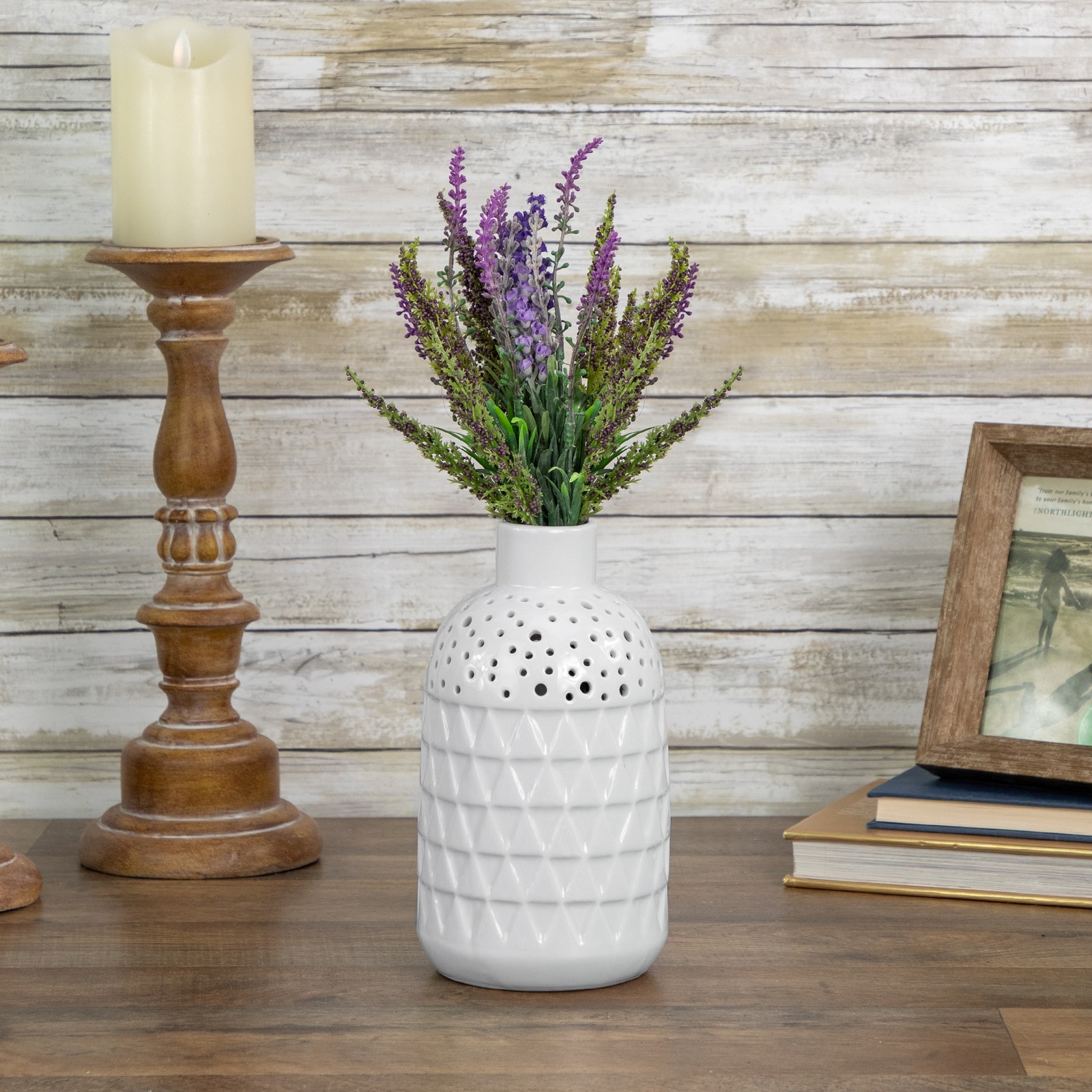 Allstate 11.5″ Lavender Bundle Artificial Floral Half Bouquet