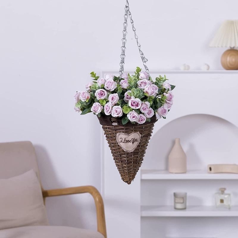 10 Head Artificial Silk Rose Peony Eucalyptus Bouquet Wedding Home Party Decor