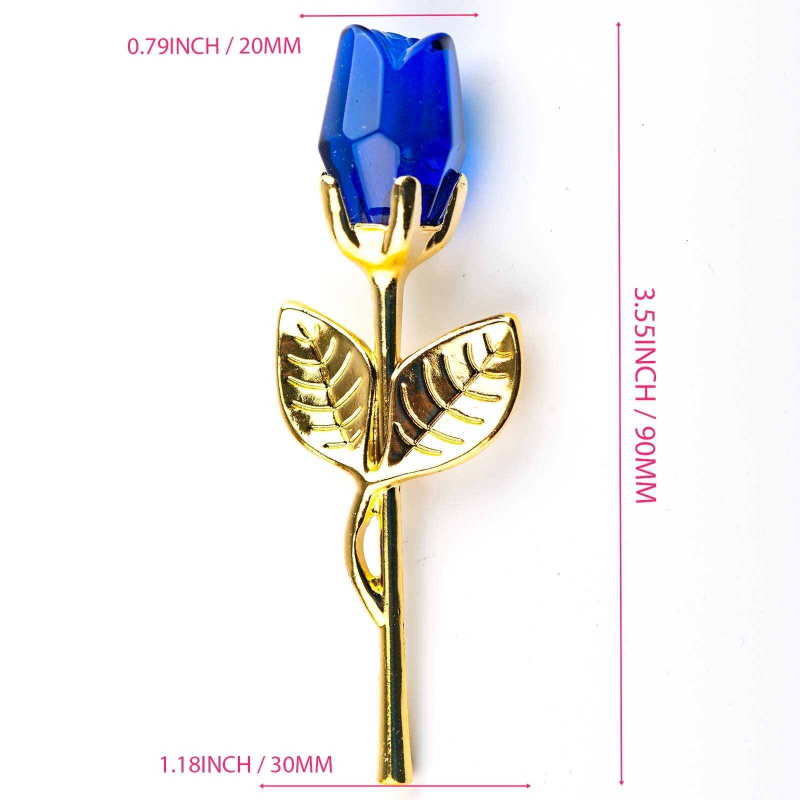 Crystal Rose Eternal Flower Figurine Gift for Women on Birthday, Mother’s Day..