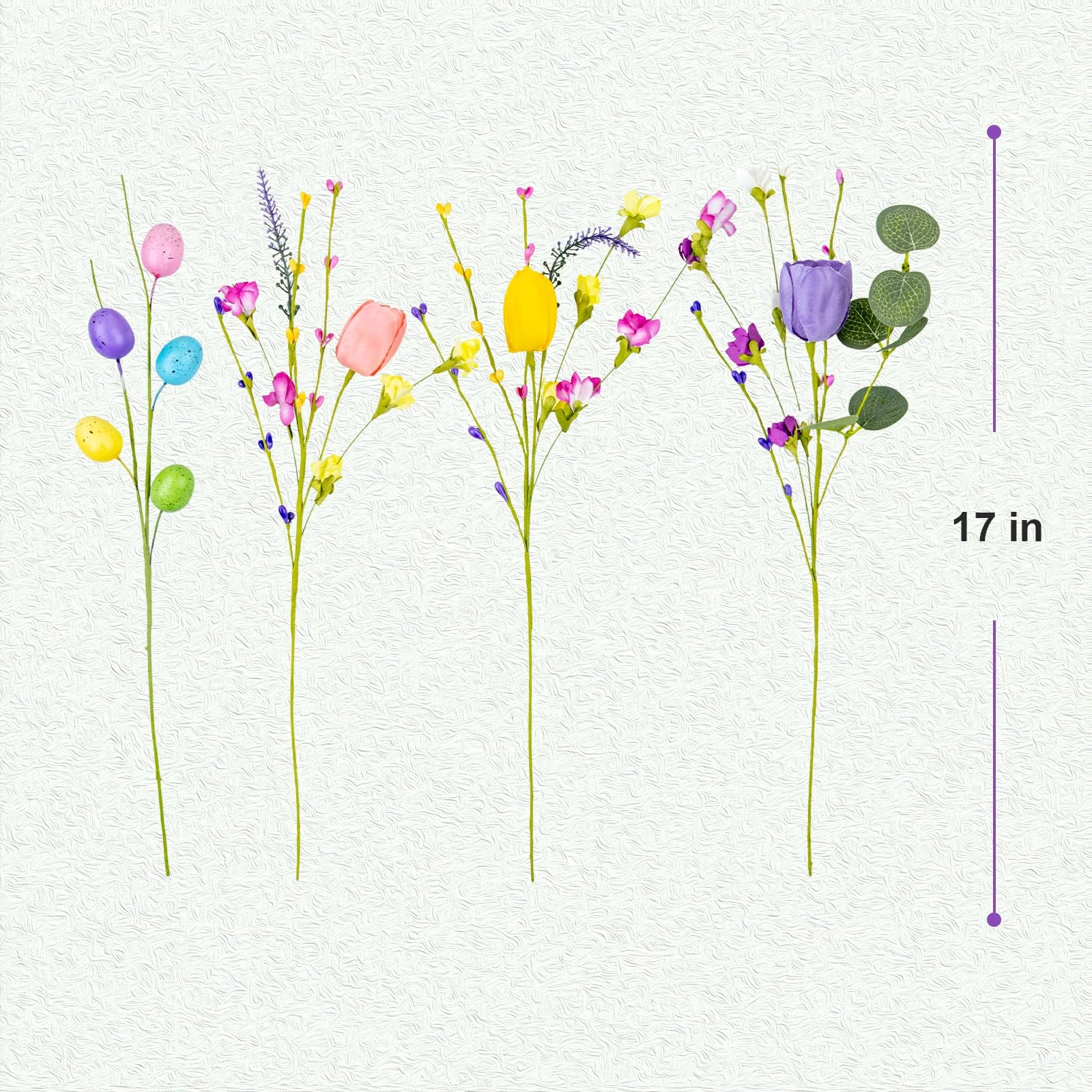 10 PCs Modern Easter Table Centerpiece Decorations 17 inches Rustic Easter Fl…