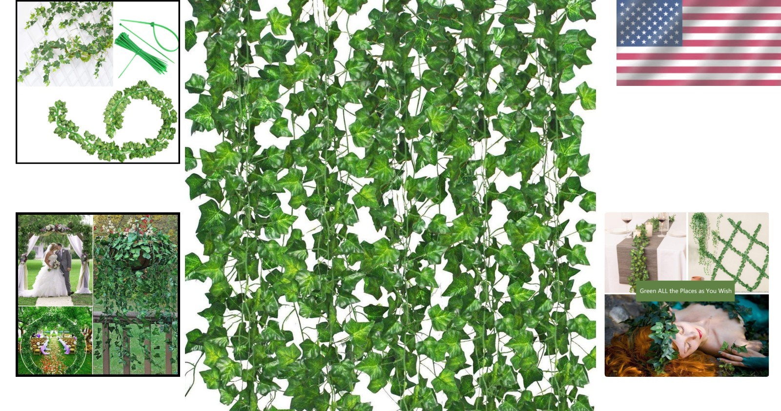 Lifelike 12 Pack Ivy Garland – 84ft of Greenery for Vibrant Aesthetic Home Decor