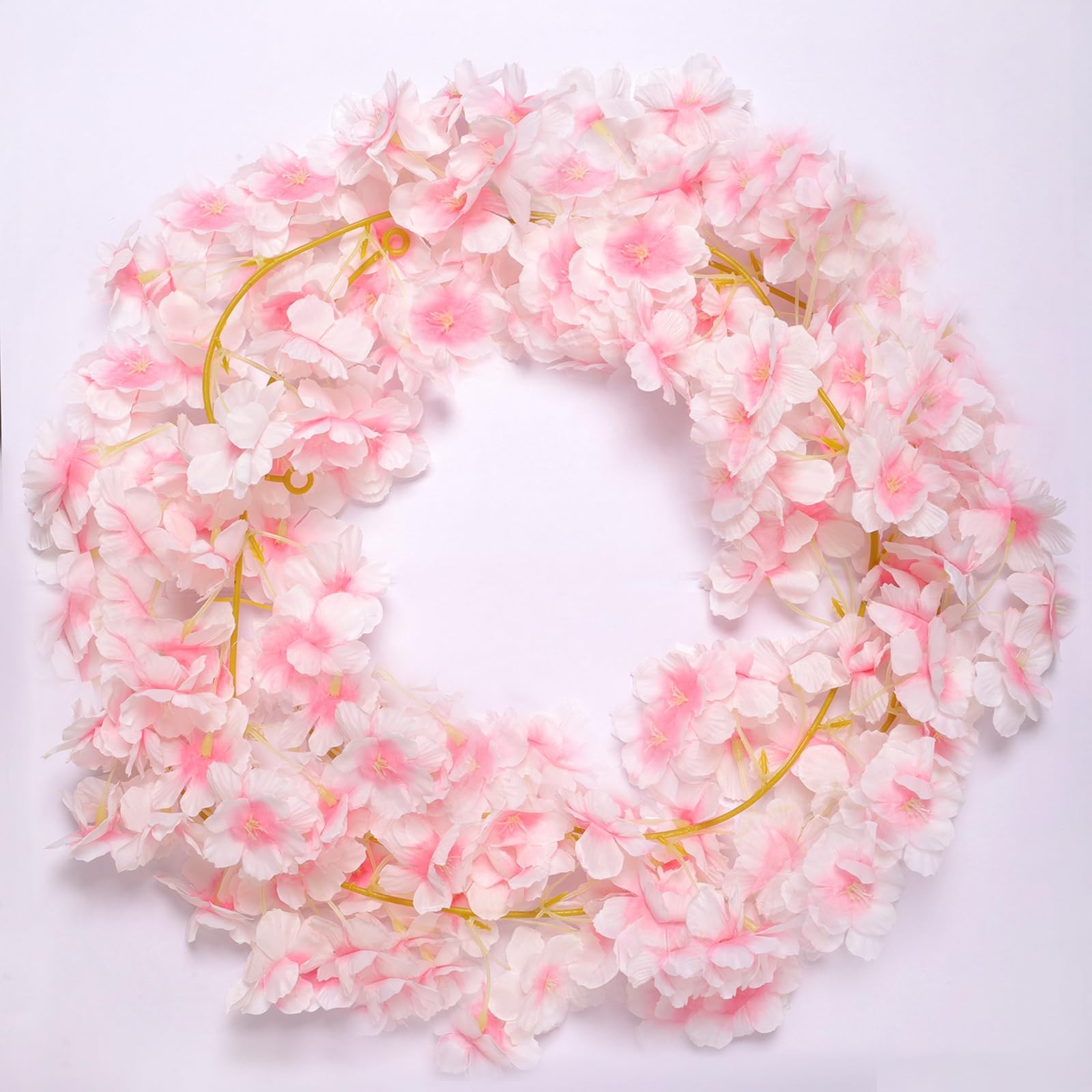 4pcs 23.6 ft Artificial Cherry Blossoms Garland Pink Fake Vines Hanging Silk …