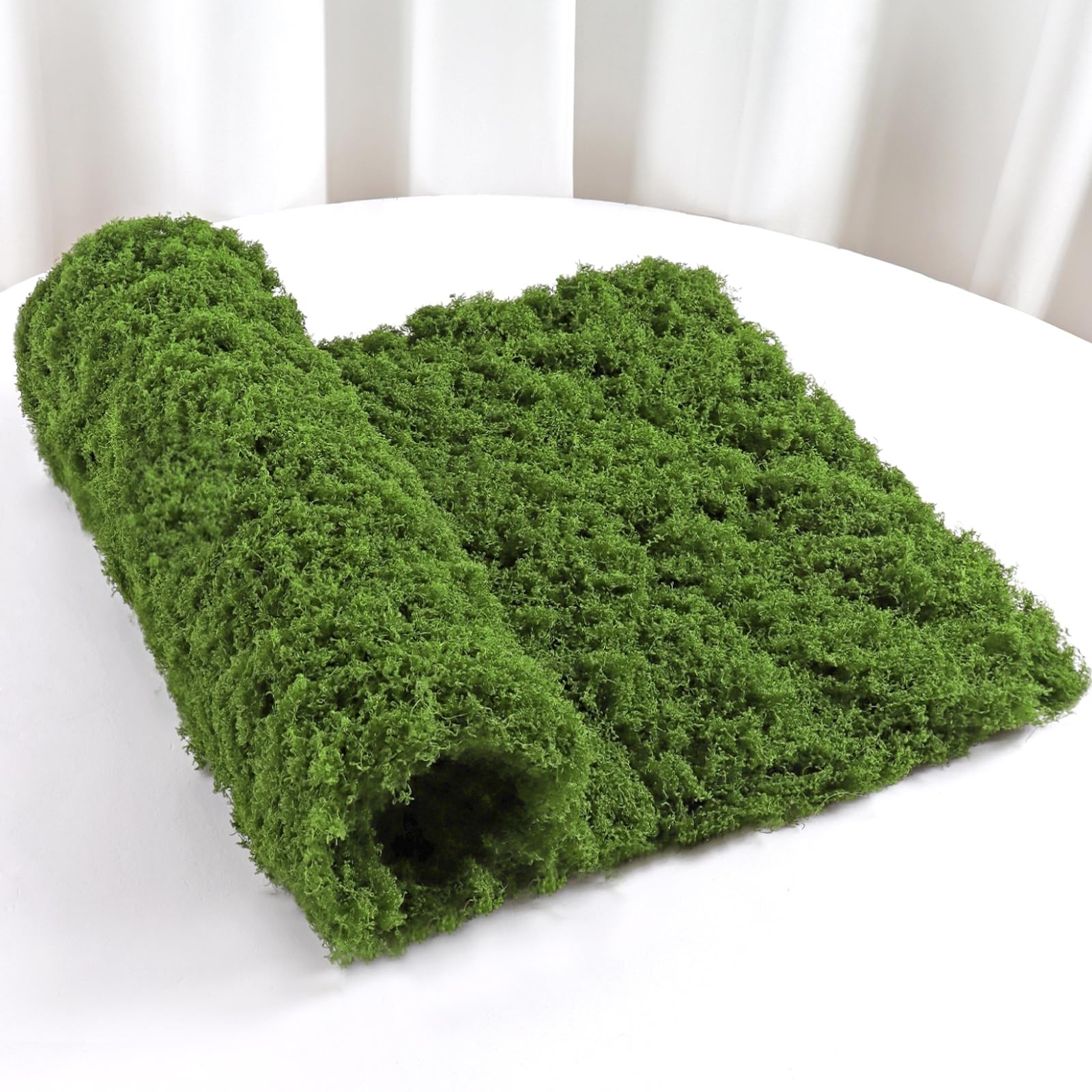 Artificial Moss Mat, 39.37″ x 39.37″ Dark Green Fake Moss for Crafts Decorati…