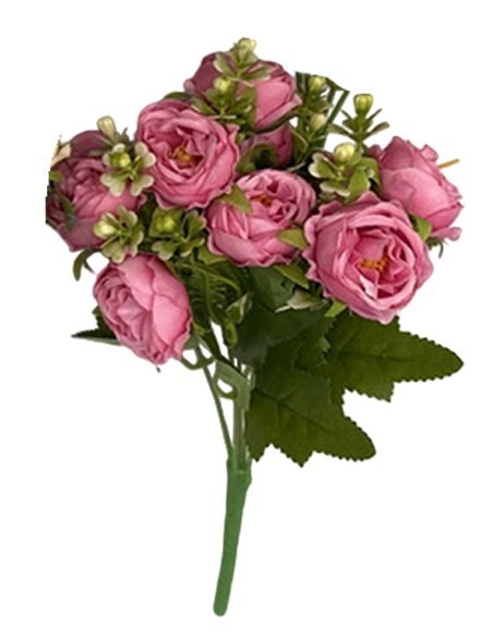 Vibrant Artificial Flowers Nordic Style Starry Peonies on Elegant Cloth