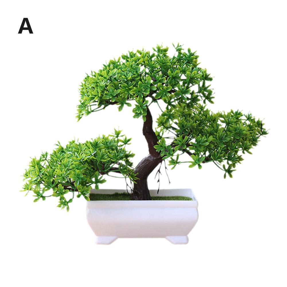Bonsai Simulation Artificial Plants Flowers In Pots Home Office Fake Tree Decor