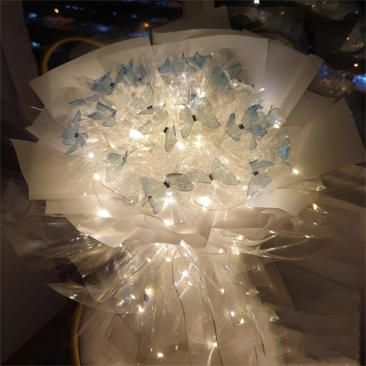 Artificial Flowers, DIY Flower Art Craft Kit, 33 Pcs Butterfly Flower Bouquet…