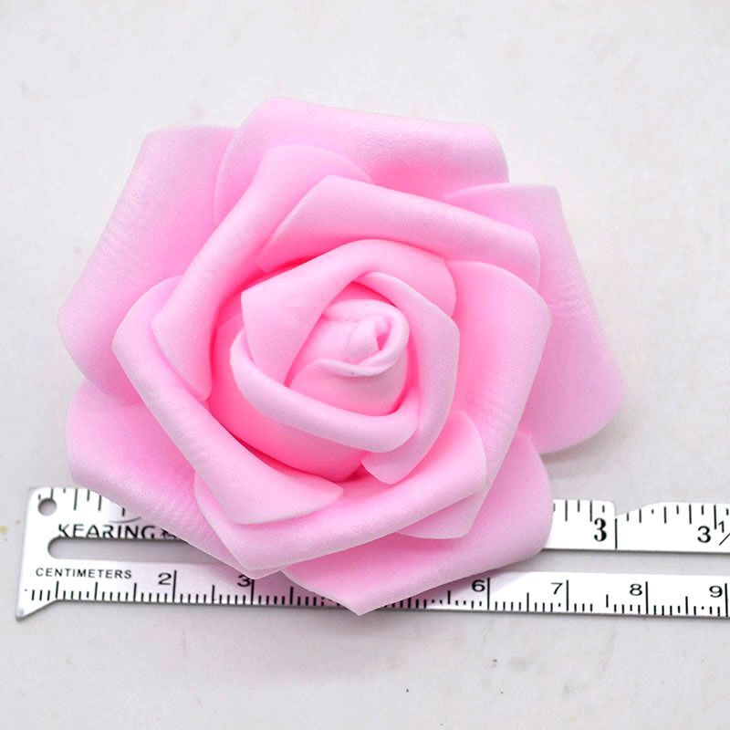 20pcs 6cm Artificial Big Foam Rose Flower Head For Wedding Party Home Decor NEW