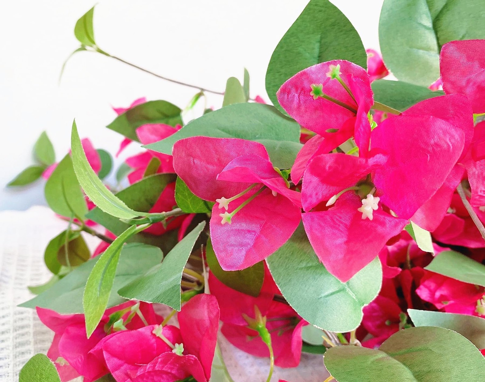 Pack of 20Pcs – Artificial Bougainvillea Flowers Silk Floral Stems Hanging Bo…