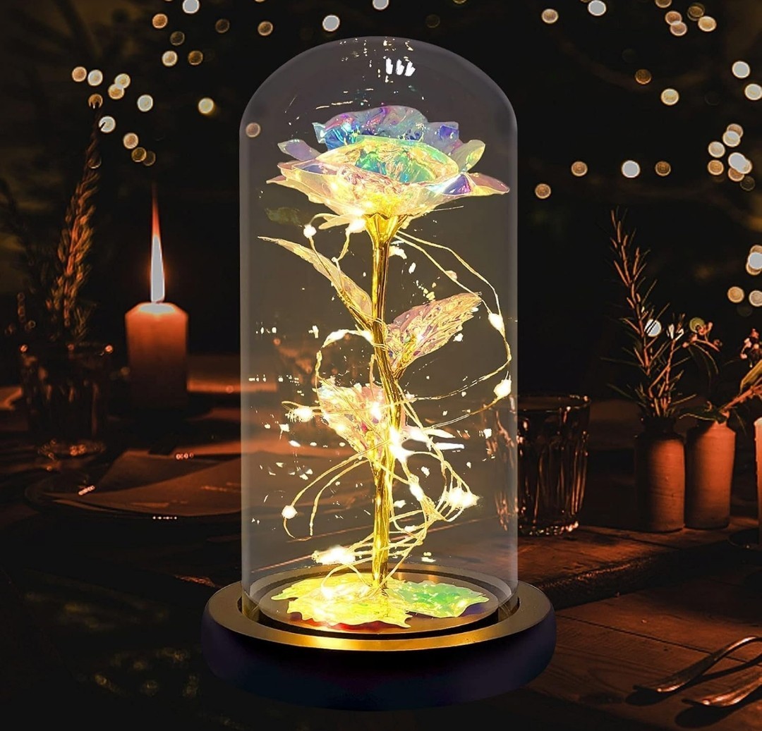 Galaxy Rose With LED Lights Preserved Flower The Best Gift