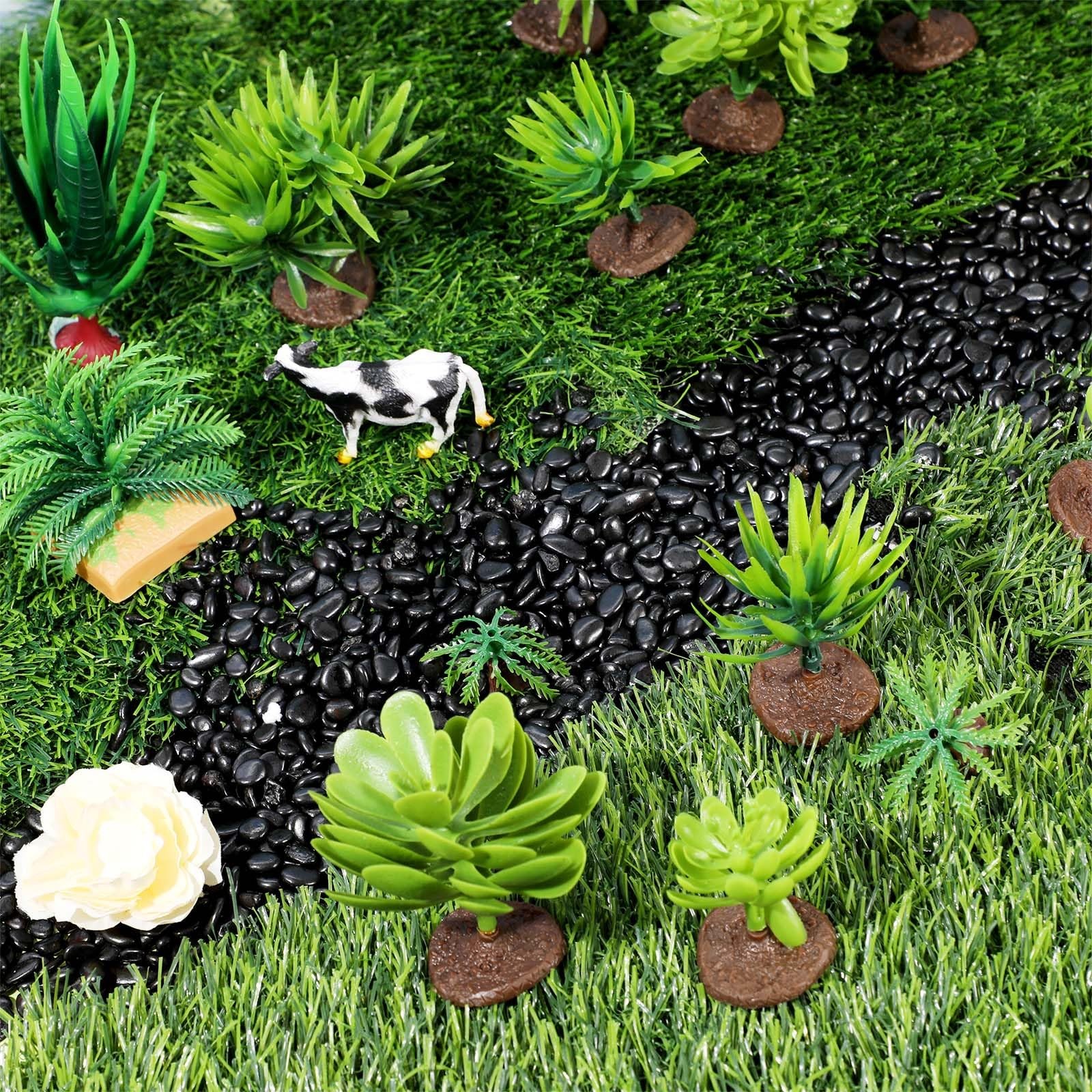 16 PCS Artificial Miniature Trees Realistic Mini Succulent Plants Plastic Mod…