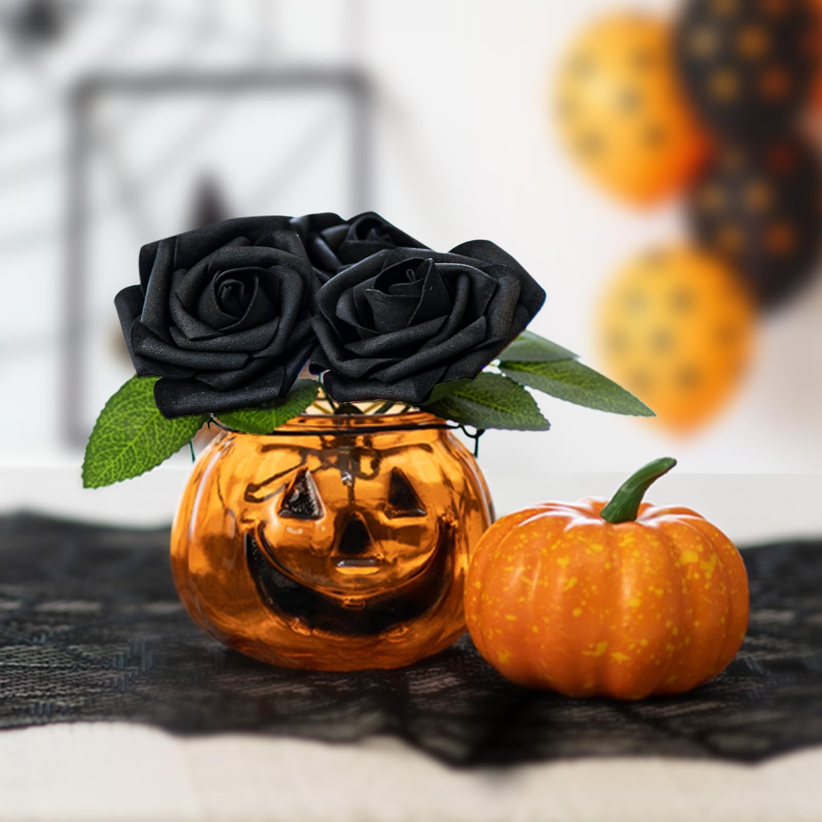 Fake Roses Artificial Flowers Real Look 25 Pcs Foam Fake Roses with Stems for…