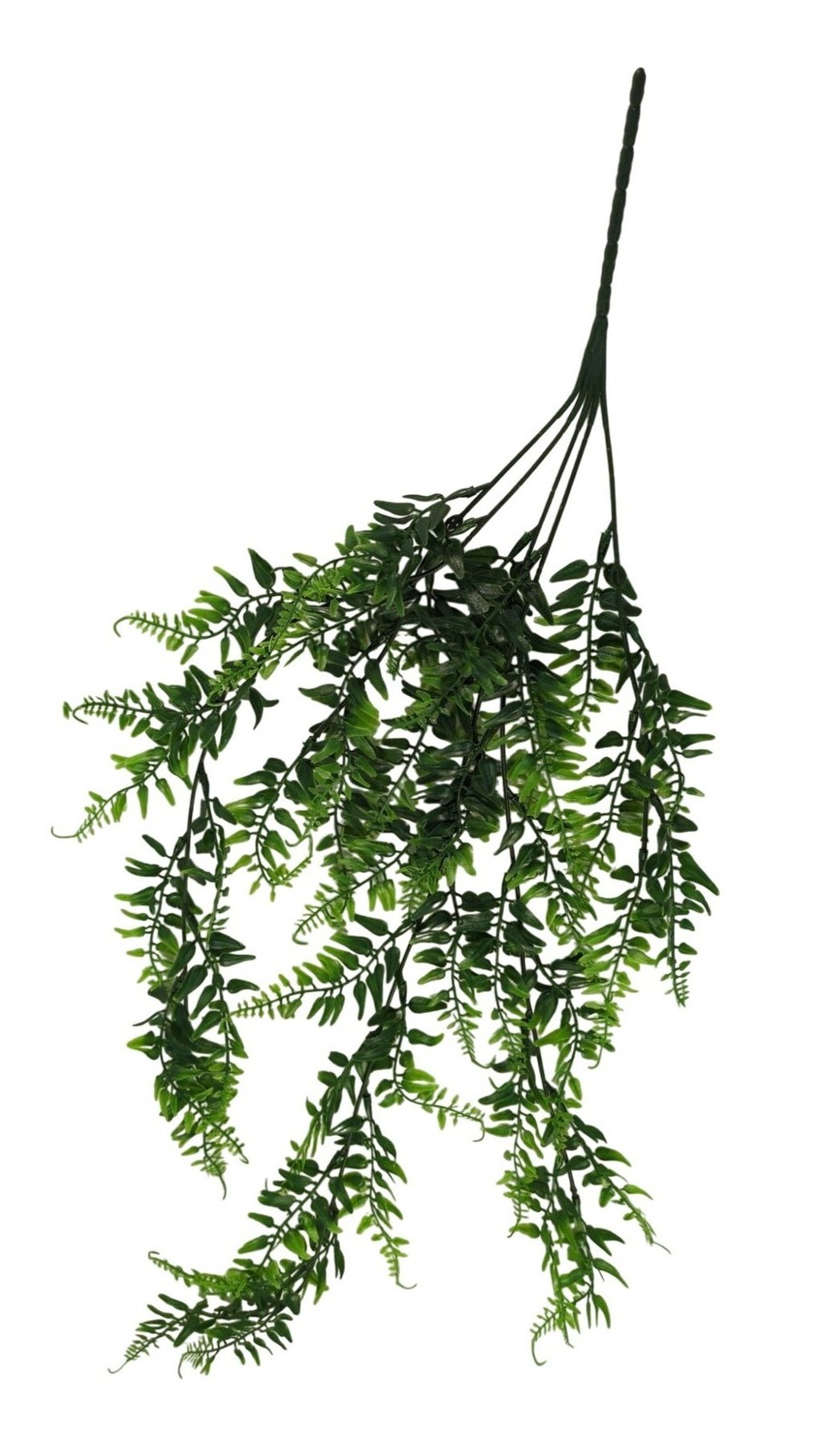 Artificial Hanging Fern Greenery Set of 2 Faux Trailing Fern Bushes Hanging Gree