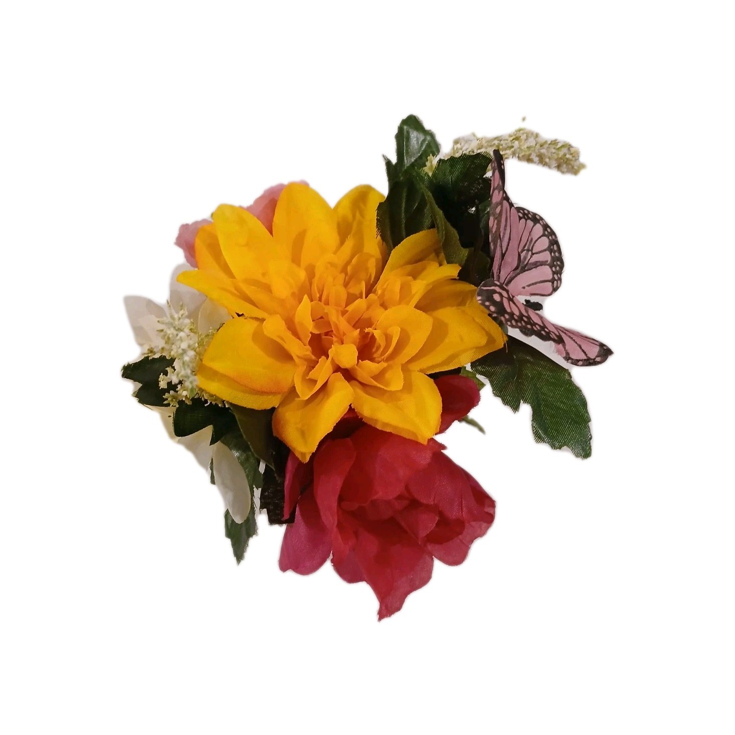 Pink Butterfly Floral Arrangement Tea Cup POP-IN Bridal Party Birthday Get Well
