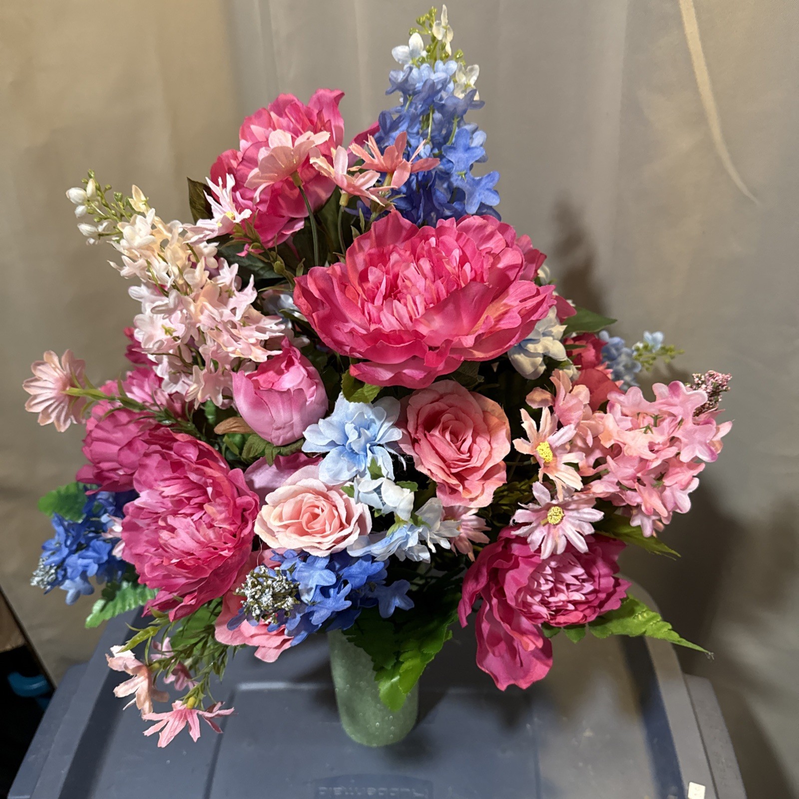 Artificial Cemetery Flowers Styrofoam Insert-Cemetery Flower Arrangement For Urn