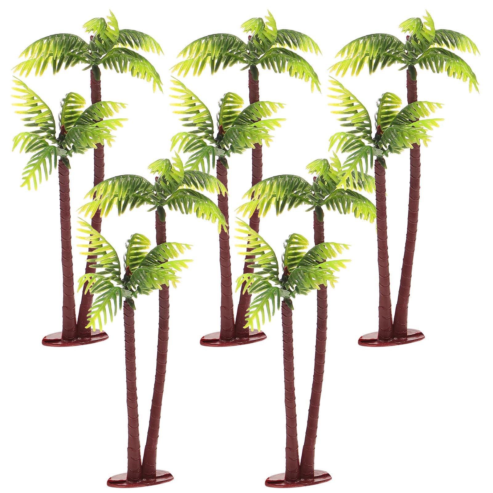 5Pcs Coconut Palm Tree Model, Plastic Artificial Mini Coconut Tree Figurines …
