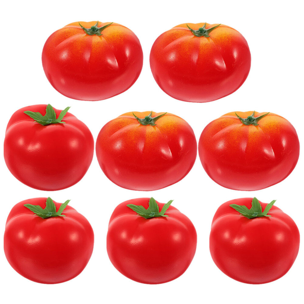 8 Pcs Imitation Tomato Foam Plastic Toddler Vegetables Fake Simulation Models