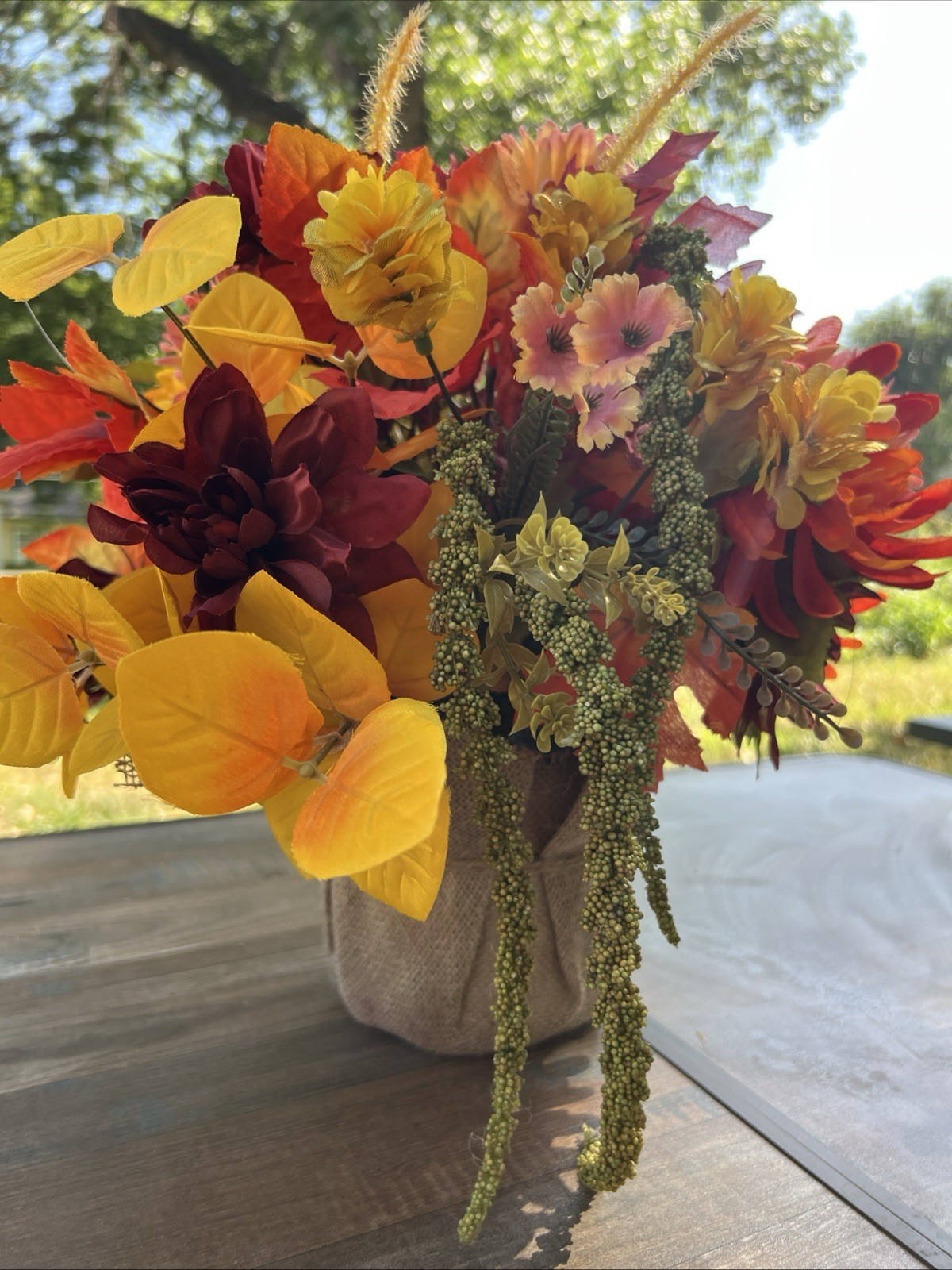 RUSTIC FALL AUTUMN FLORAL ARRANGEMENT