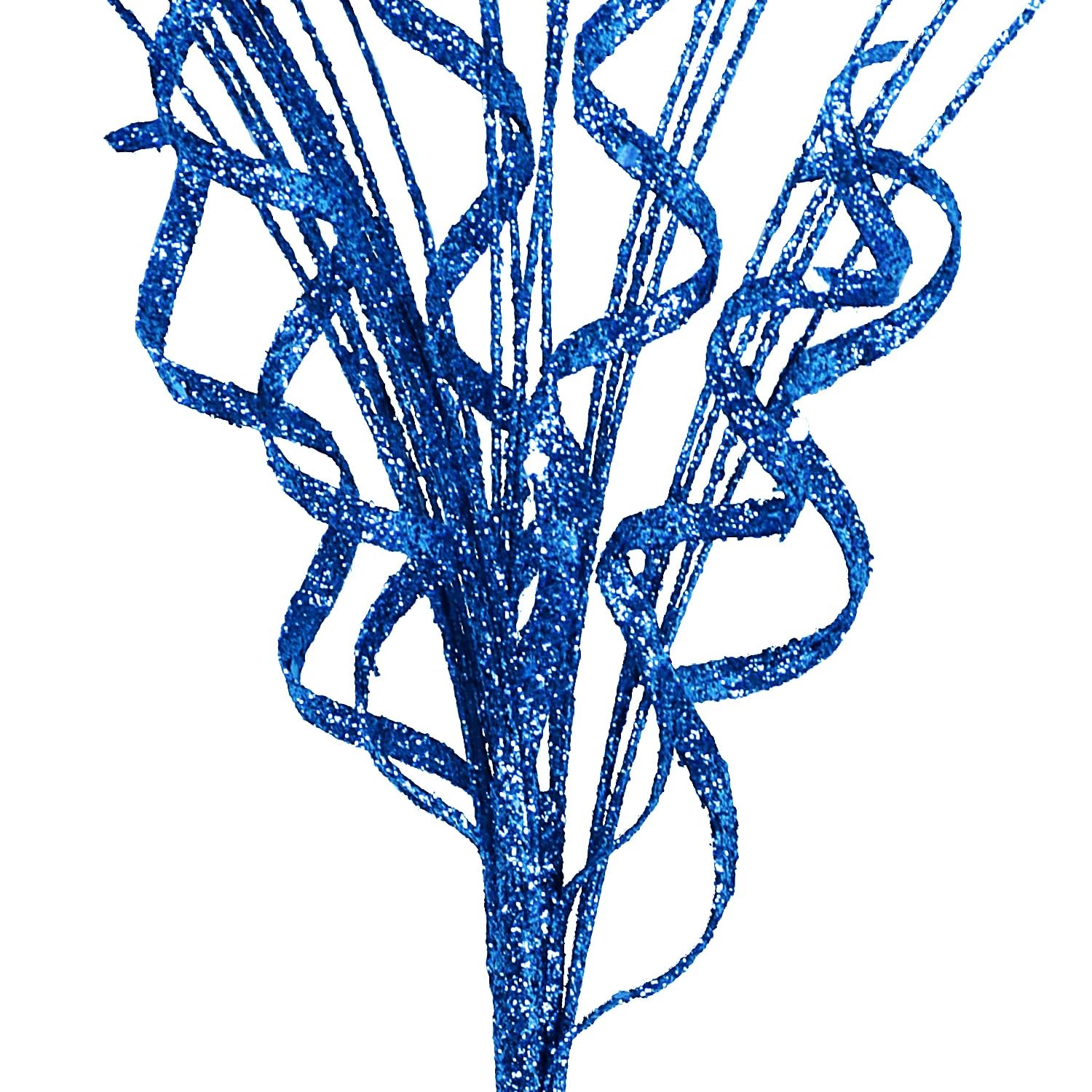 Glitter Curly Artificial Christmas Picks Sprays Ting Branches Set of 6 Wispy …