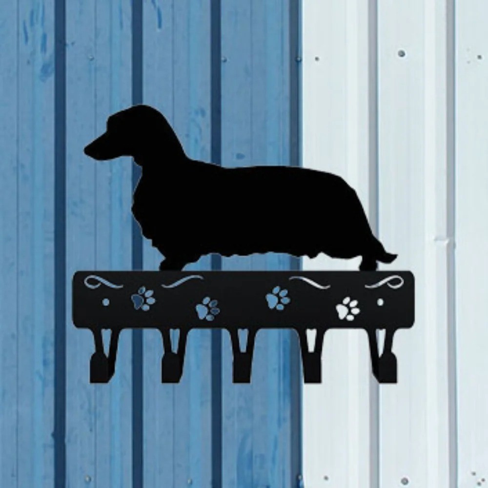 6″ Metal Dog Key Hook Holder Towel Coat Storage Fashionable Iron Wall Organizer