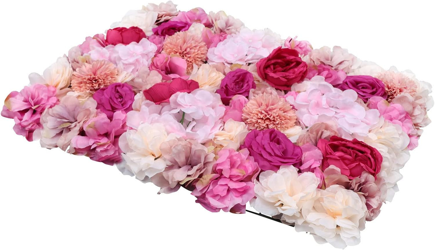 6Pcs Realistic Flower Wall Background Artificial Flowers Wall Backdrop Panel 3D