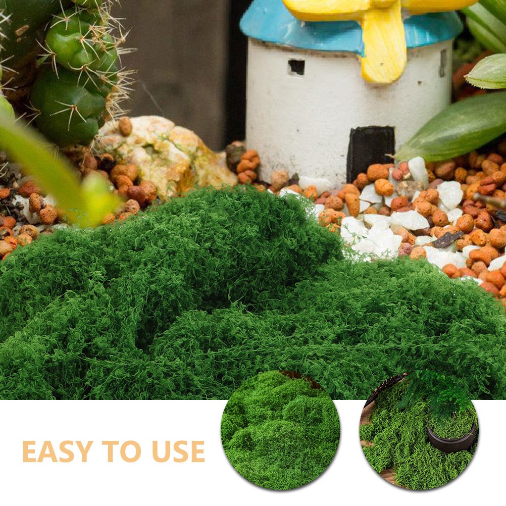 Artificial Faux Moss for Crafts Indoor Landscape Decorations Grass Turf Lawn