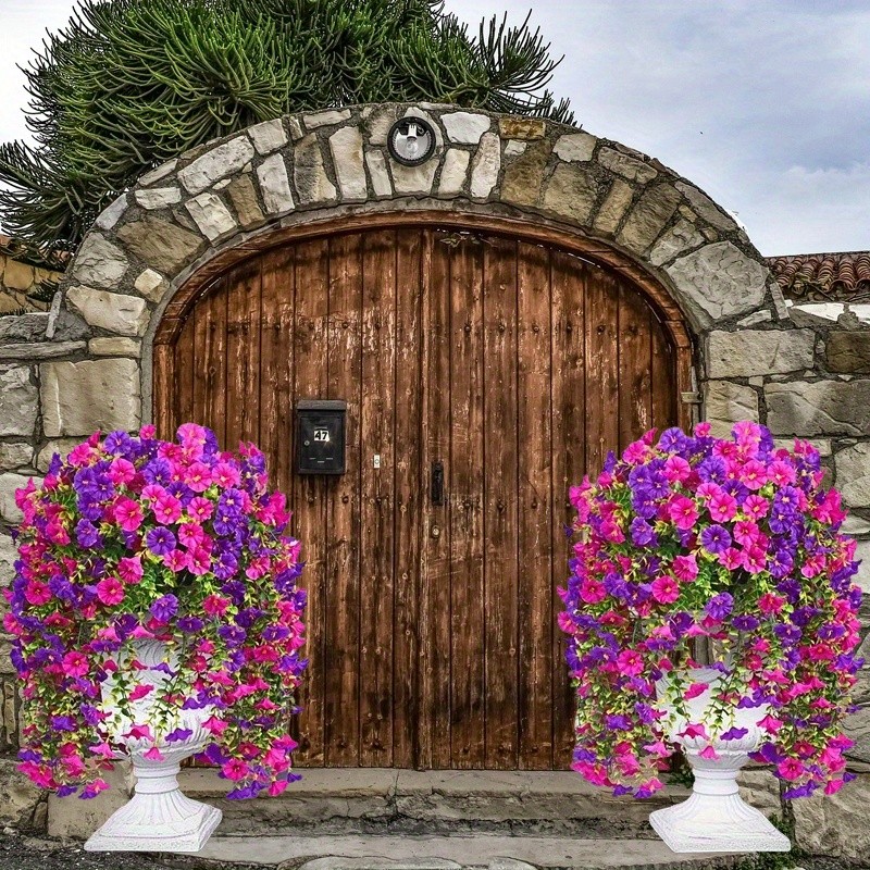 4pcs Artificial Hanging Petunia Garland Fake Trailing Flower Wedding Party Decor