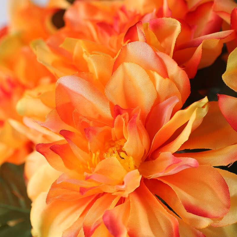 Lot of 2 Artificial Moonfire Dahlia Fall 20″ Floral Bushes