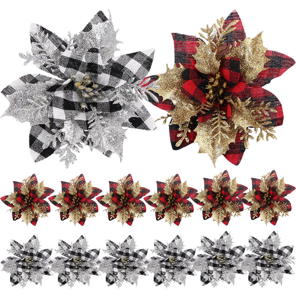 12pcs Party Decorative Festival Christmas Wreath Decoration Xmas Tree Decor