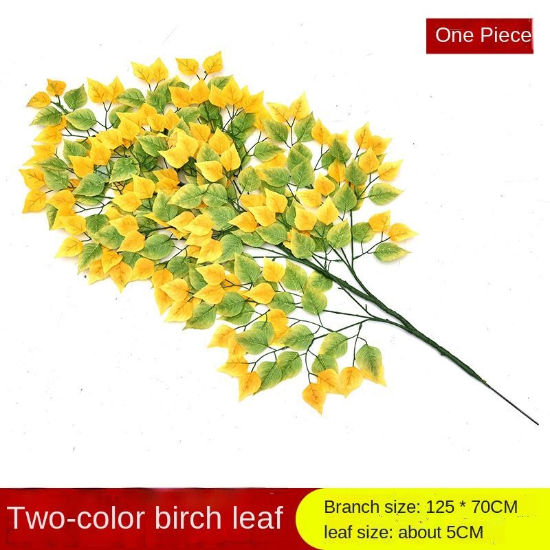 125cm Large Artificial Gingko Maple Tree Plastic Plant Branch Home Garden Decor