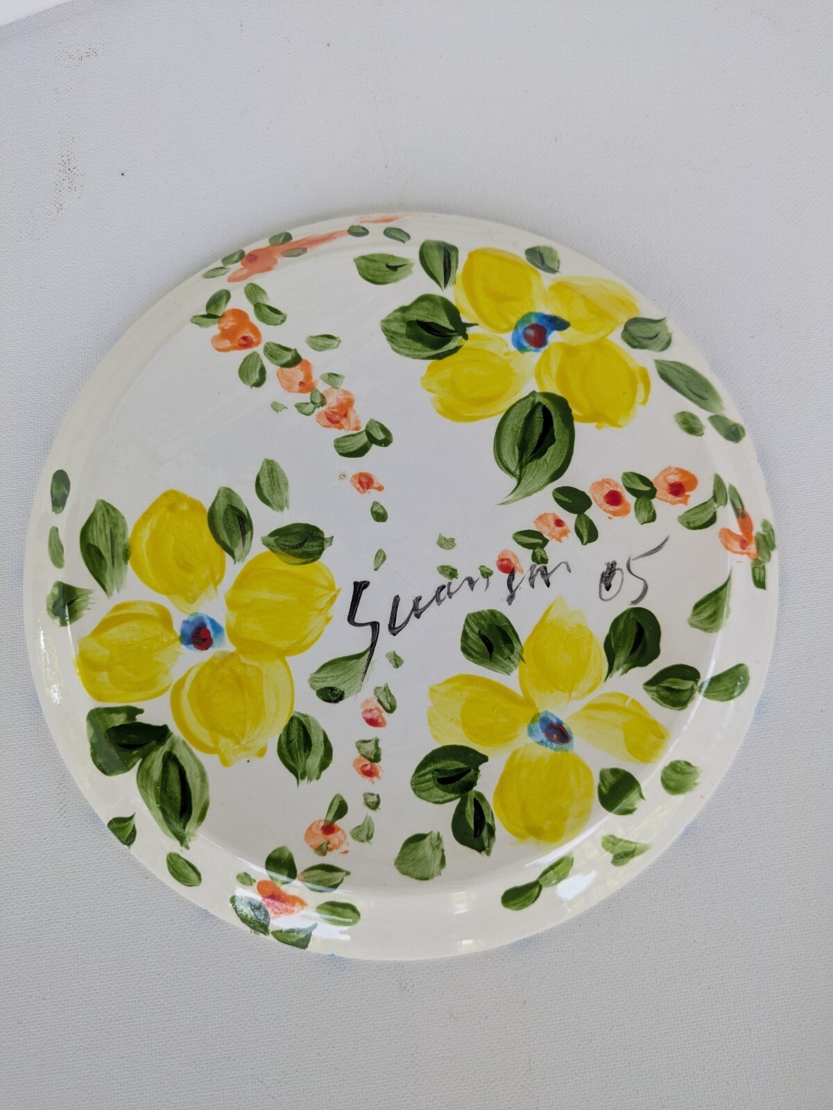 Cottagecore Handpainted Artisan Floral Plates, Y2K Vintage Decorative Plates