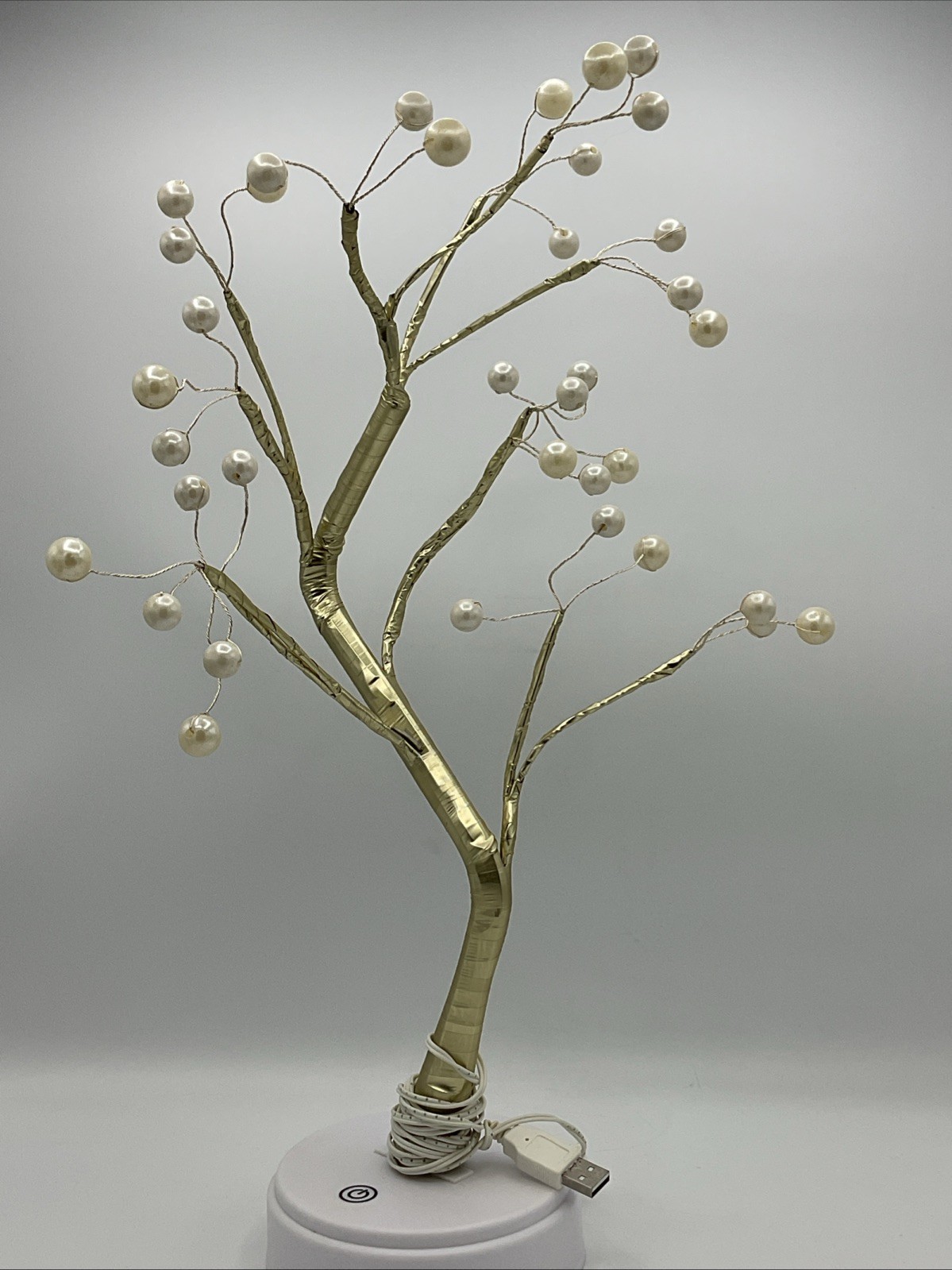 Bonsai Tabletop LED Lighted Tree- Bendable Golden Branches USB/Battery Operated